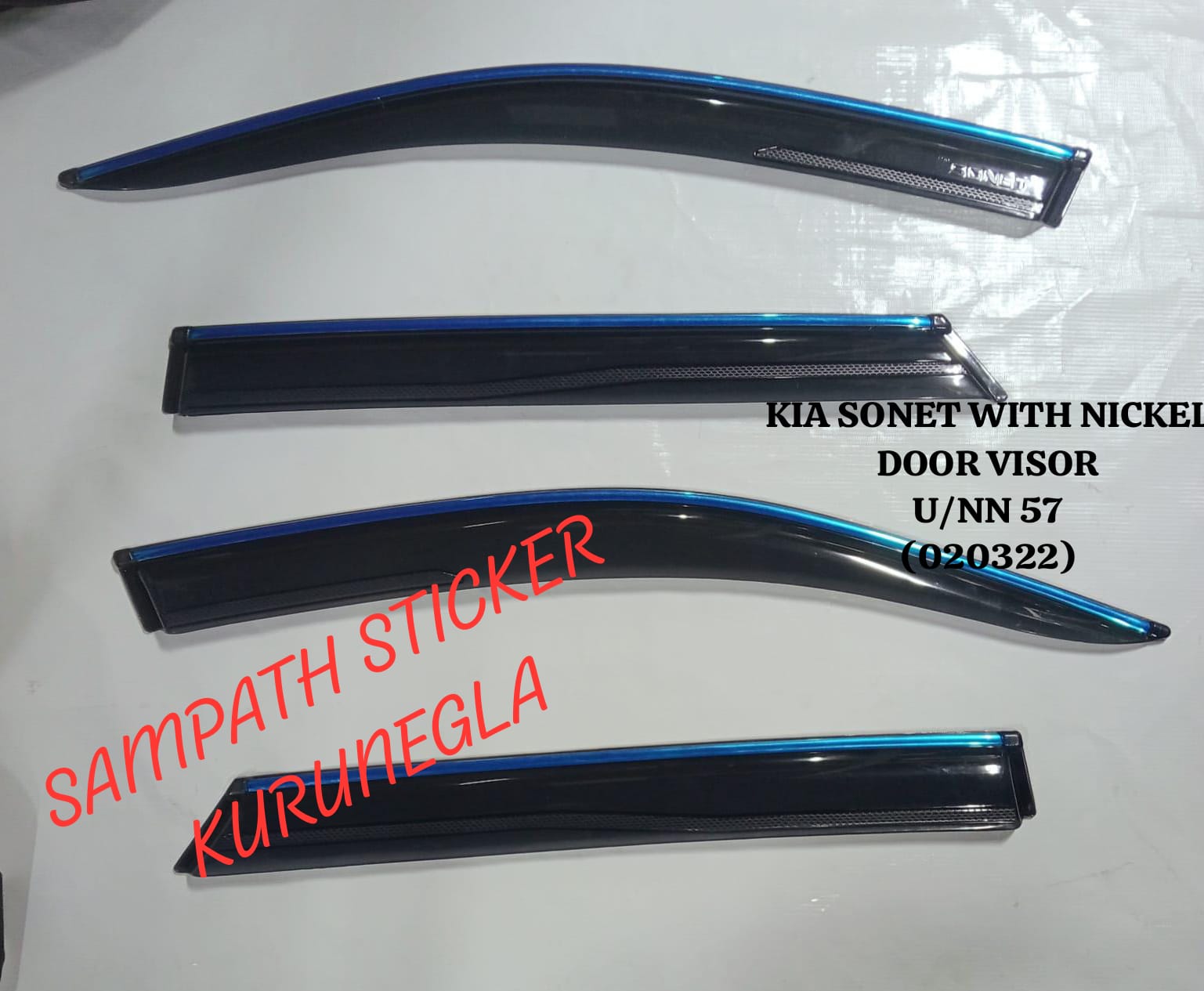 KIA SONET WITH NICKEL DOOR VISOR